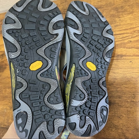 Merrell Siren Ginger Gray Women 8.5 Beige Mary Jane Hiking Vibram Shoes GUC - Picture 6 of 8